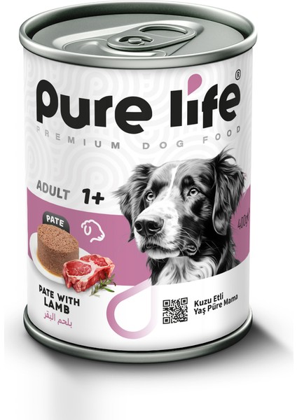 Purelife Pate Kuzu Etli Yetişkin Köpek Konserve Mama 400GR