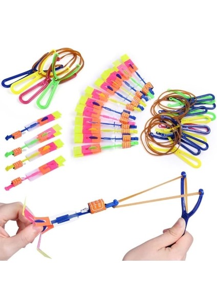 2 Adet Renk Seçeneği Ile LED Işıklı Sapan Havada Süzülen Oyuncak Mancınık Sapan indirimleri