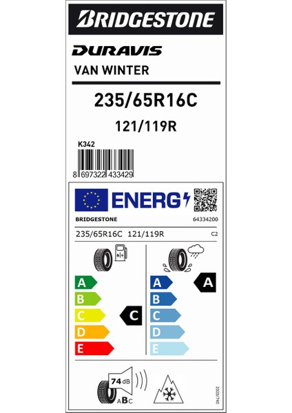 235/65 R16C 121/119R Duravıs Van Wınter Oto Kış Lastiği (Üretim Yılı:2025) fiyatları