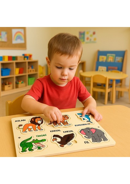 7’li Eğitici Ahşap Puzzle Seti | Organlar, Meslekler, Hayvanlar ve Daha Fazlası indirimleri