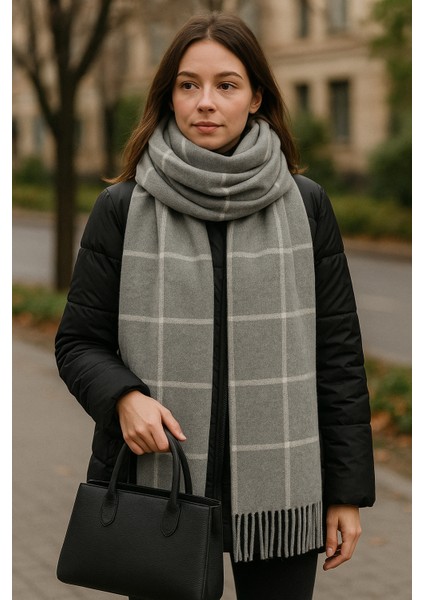 Kadın Ekose Desenli Kışlık Şal – Yumuşak Akrilik, 70X200 Cm, Sıcak ve Şık fiyatları