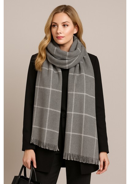Kadın Ekose Desenli Kışlık Şal – Yumuşak Akrilik, 70X200 Cm, Sıcak ve Şık modelleri