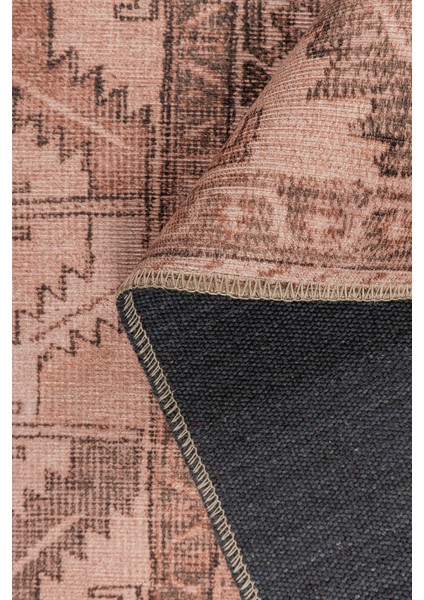 Anse Source Klasik Kahverengi Polyester Kare Modern Desenli Pamuk Makinada Yıkanabilir Hav Toz Vermez Leke Tutmayan Kaymaz Taban Dijital Makine Baskı Salon Yolluk Mutfak Halı fırsatları