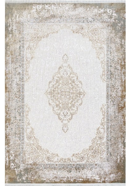 Klasik Gold Akrilik Dikdörtgen Modern Desenli Akrilik Hav Vermeyen Leke Tutmayan Kolay Temizlenen Yumuşak Makine Salon Yolluk Mutfak Halı