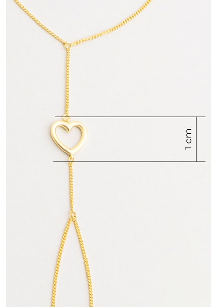 Büyülü Kalp 18 Ayar Sarı Altın Kaplama 22 cm Gümüş Şahmeran fiyatları