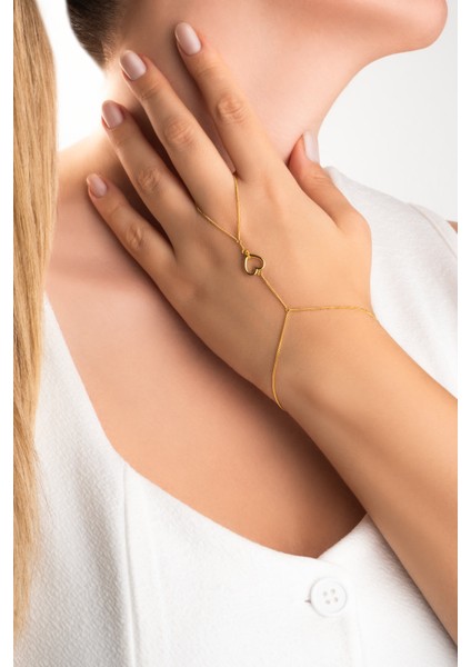 Büyülü Kalp 18 Ayar Sarı Altın Kaplama 22 cm Gümüş Şahmeran fırsatları