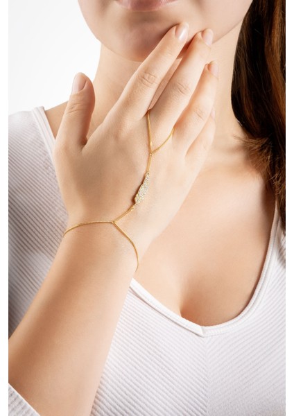 Defne Yaprağı 18 Ayar Sarı Altın Kaplama 20 cm Gümüş Şahmeran fırsatları