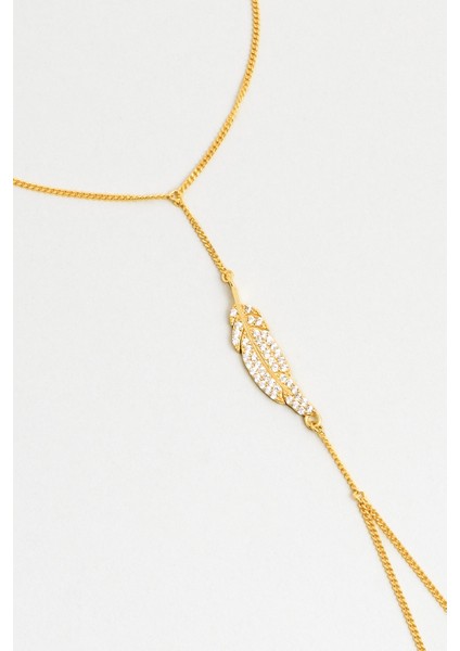 Defne Yaprağı 18 Ayar Sarı Altın Kaplama 20 cm Gümüş Şahmeran indirimleri