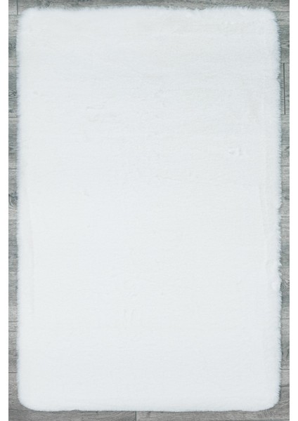 Trevor Düz Beyaz Polyester Kare Modern Desenli Akrilik Hav Vermeyen Leke Tutmayan Kolay Temizlenen Yumuşak Makine Salon Yolluk Mutfak Halı