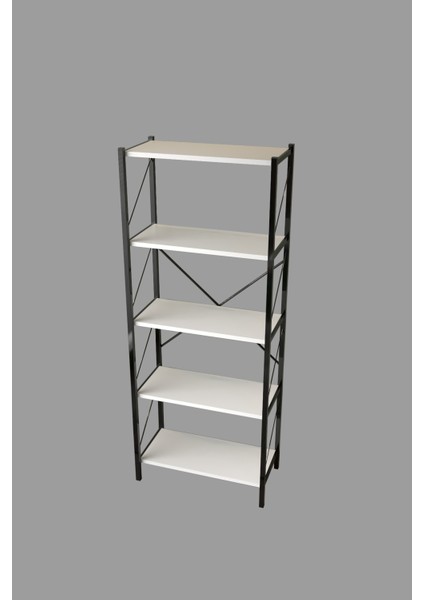 Ahlas 5 Raflı Dekoratif Kitaplık Dosya Rafı Ofis Rafı Mutfak Rafı Çok Amaçlı Raf 150 cm indirimleri