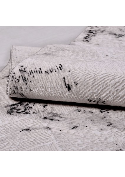 Gri Modern Etnik Desenli Mikro Hav Vermeyen Leke Tutmayan Kolay Temizlenen Yumuşak Makine Salon Yolluk Mutfak Halı fırsatları