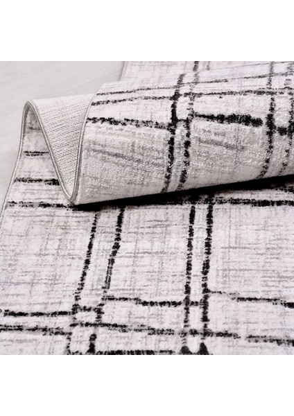 Gri Modern Etnik Desenli Mikro Hav Vermeyen Leke Tutmayan Kolay Temizlenen Yumuşak Makine Salon Yolluk Mutfak Halı fırsatları