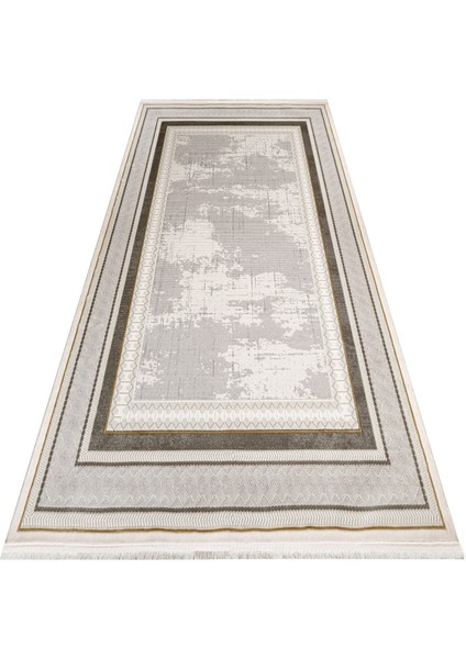 Nimbin Çerçeveli Krem Akrilik Kare Modern Desenli Akrilik Hav Vermeyen Leke Tutmayan Kolay Temizlenen Yumuşak Makine Salon Yolluk Mutfak Halı fırsatları