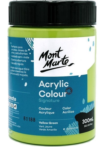 mm Akrilik Renkli Boya Signature 300ML - Yellow Green