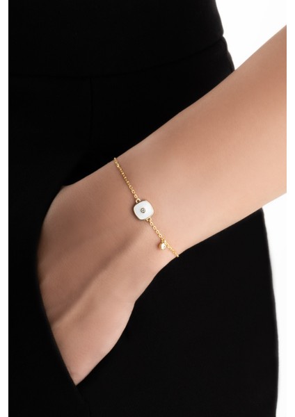 Vintage 18 Ayar Sarı Altın Kaplama 19 cm Gümüş Bileklik fiyatları