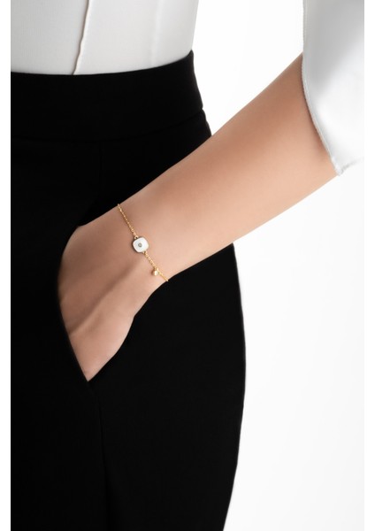 Vintage 18 Ayar Sarı Altın Kaplama 19 cm Gümüş Bileklik fırsatları