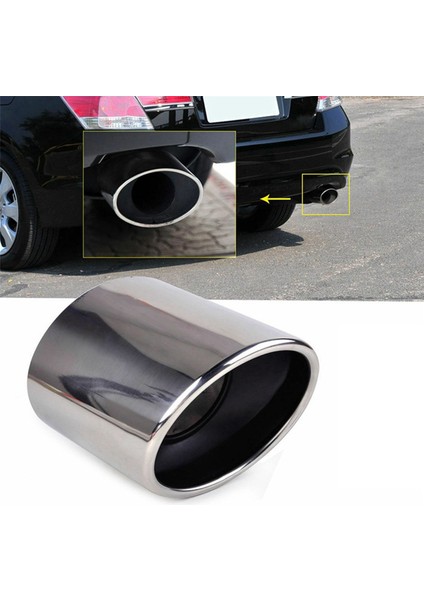 Honda Accord Için 4x 2008 2009 2012 2012 Arka Susturucu Uçlu Boru Çelik Egzoz Kuyruğu (Yurt Dışından) indirimleri