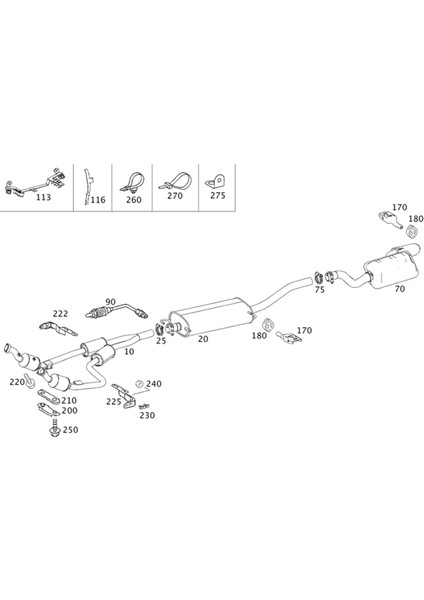 A0095425618 Car O2 Sensör Oksijen Sensörü Benz B250 CLA250 SL400 550 SL63 SLK350 2013-2020 0095425618 (Yurt Dışından) fiyatları