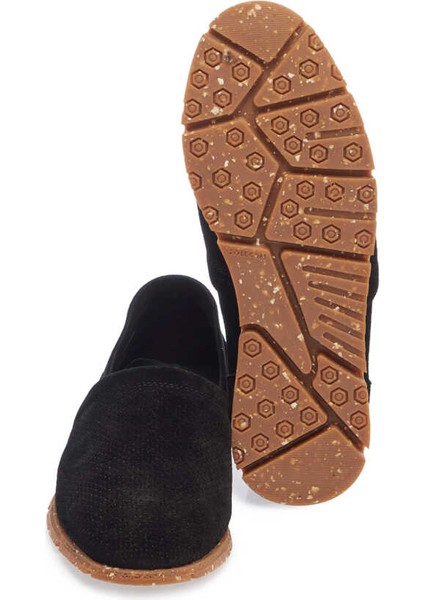 Siyah Hakiki Süet Deri Erkek Loafer - E24I1AY56589-A01 fırsatları