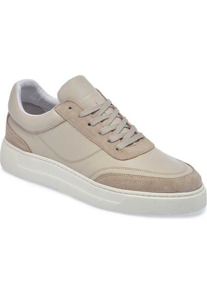 Bej Hakiki Deri Erkek Sneaker - E24I1AY56602-D6P