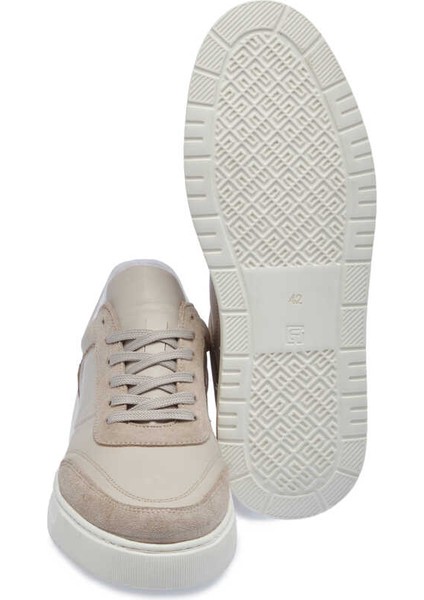 Bej Hakiki Deri Erkek Sneaker - E24I1AY56602-D6P fırsatları