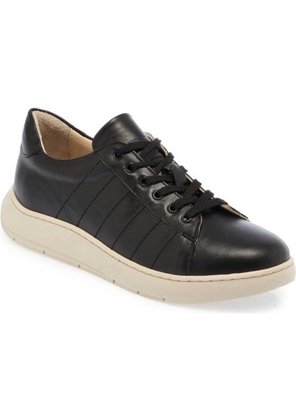 Siyah Hakiki Deri Kadın Sneaker - K24I1AY67138-A23