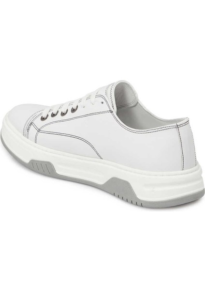 Beyaz Hakiki Deri Erkek Sneaker - E24I1AY56604-A26 fiyatları