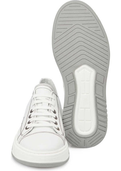 Beyaz Hakiki Deri Erkek Sneaker - E24I1AY56604-A26 fırsatları