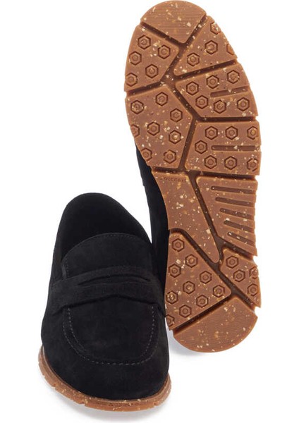 Siyah Hakiki Süet Deri Erkek Loafer - E24I1AY56588-A01 fırsatları