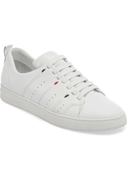 Beyaz Hakiki Deri Erkek Sneaker - E24I1AY56635-A26