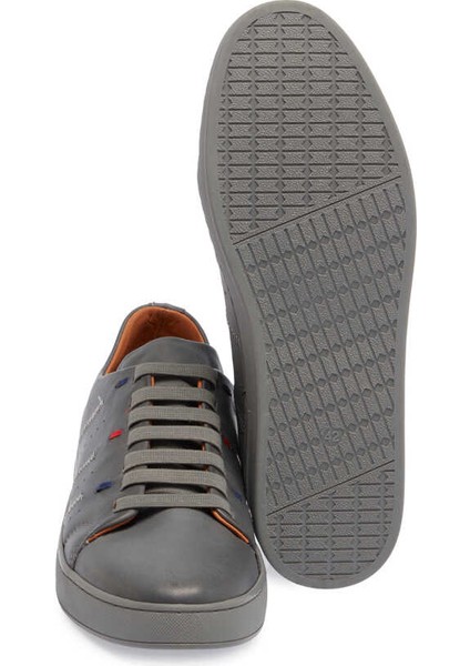 Gri Hakiki Deri Erkek Sneaker - E24I1AY56635-B43 fırsatları