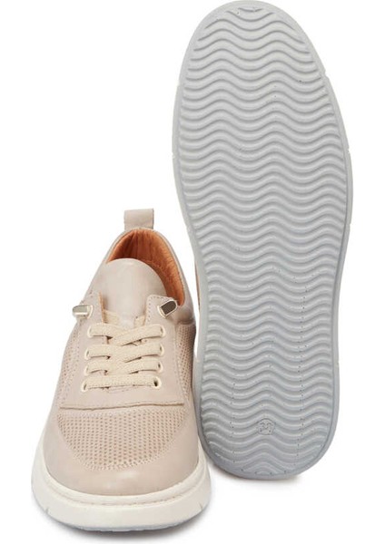 Bej Hakiki Deri Kadın Sneaker - K24I1AY67146-Q5Q fırsatları