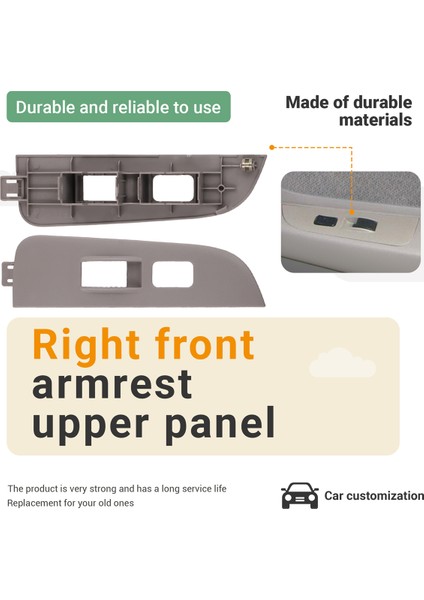 Sağ Ön Kapı Kolçak Üst Panel Trim 74231-02060-B0 Toyota Corolla Için 1998-2002 Elektrikli Pencere Anahtarı Çerçeve Gri (Yurt Dışından) indirimleri