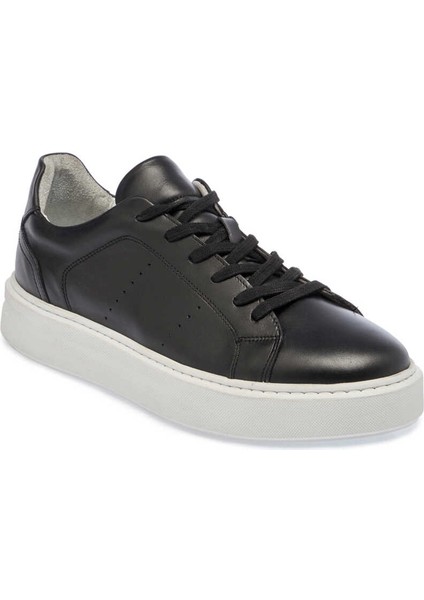 Siyah Hakiki Deri Erkek Sneaker - E24I1AY56637-A23