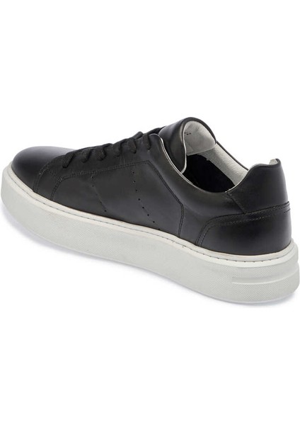 Siyah Hakiki Deri Erkek Sneaker - E24I1AY56637-A23 fiyatları