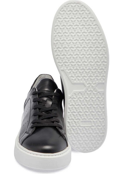 Siyah Hakiki Deri Erkek Sneaker - E24I1AY56637-A23 fırsatları