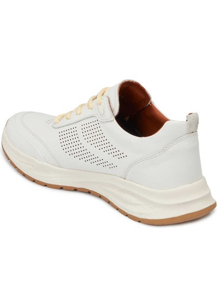 Beyaz Hakiki Deri Erkek Sneaker - E24I1AY56618-A26 fiyatları