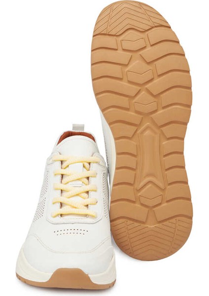 Beyaz Hakiki Deri Erkek Sneaker - E24I1AY56618-A26 fırsatları