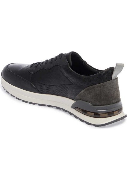 Siyah Hakiki Deri Erkek Sneaker - E24I1AY56619-A23 fiyatları
