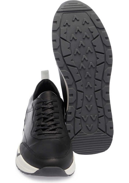 Siyah Hakiki Deri Erkek Sneaker - E24I1AY56619-A23 fırsatları