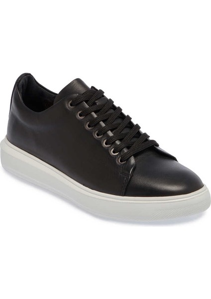 Siyah Hakiki Deri Erkek Sneaker - E24I1AY56625-A23