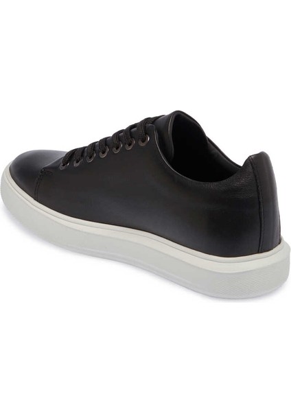 Siyah Hakiki Deri Erkek Sneaker - E24I1AY56625-A23 fiyatları