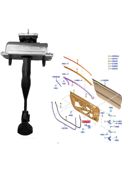 Araba Kontrolü Sınırı Çubuk Durdurma Kapı Menteşeli FR3Z-6323552-A Ford Mustang Için 2015-2018 Araba Kapı Sınırlayıcı FR3Z6323552A (Yurt Dışından) fiyatları