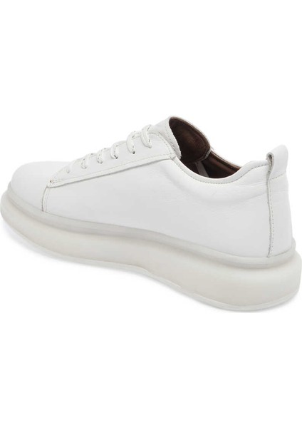 Beyaz Hakiki Deri Erkek Sneaker - E24I1AY56624-A26 fiyatları