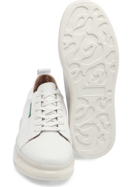 Beyaz Hakiki Deri Erkek Sneaker - E24I1AY56624-A26 fırsatları
