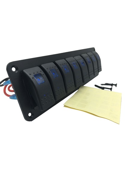 Su Geçirmez 8 Çete 2led Hafif Rocker Anahtar Paneli Devre Kesici 12V Tekne Deniz (Yurt Dışından) fırsatları