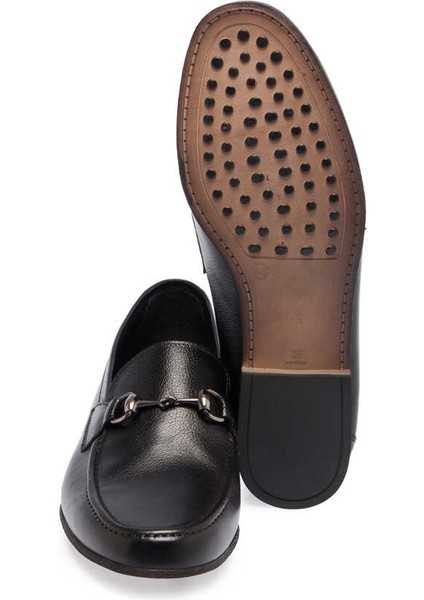 Siyah Hakiki Deri Erkek Loafer - E24I1AY56655-A23 fırsatları