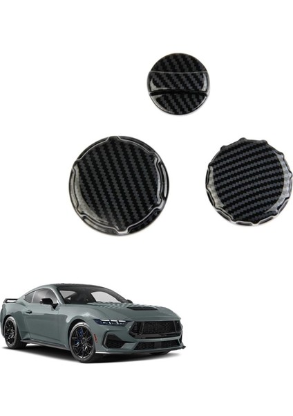 Yağ Kapağı Fren Sıvısı Kapağı Antifriz Kapağı Kapak Kapağı Ford Mustang 2024 Iç Aksesuarlar Karbon Fiber (Yurt Dışından) fırsatları