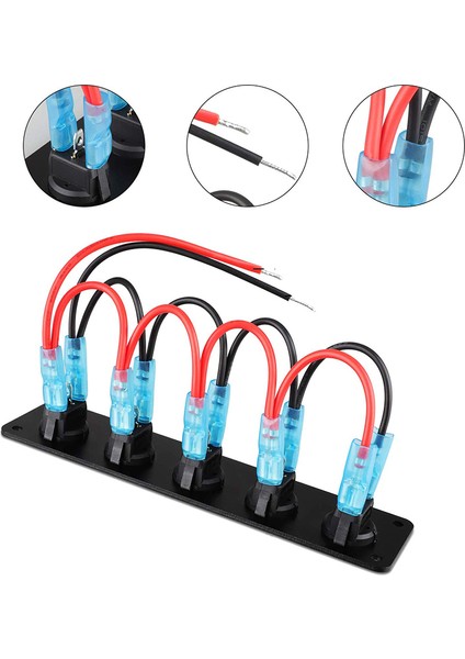 12V 24V Otomobil Araç Römork Kamyonu Suv Deniz Teknesi Rv Gemisi Için 5 Açma Kapalı Geçiş Anahtarları ile Rocker Anahtar Paneli (Yurt Dışından) fırsatları