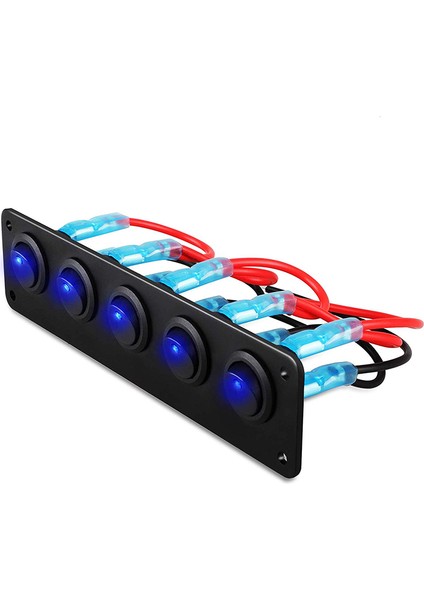 12V 24V Otomobil Araç Römork Kamyonu Suv Deniz Teknesi Rv Gemisi Için 5 Açma Kapalı Geçiş Anahtarları ile Rocker Anahtar Paneli (Yurt Dışından) indirimleri
